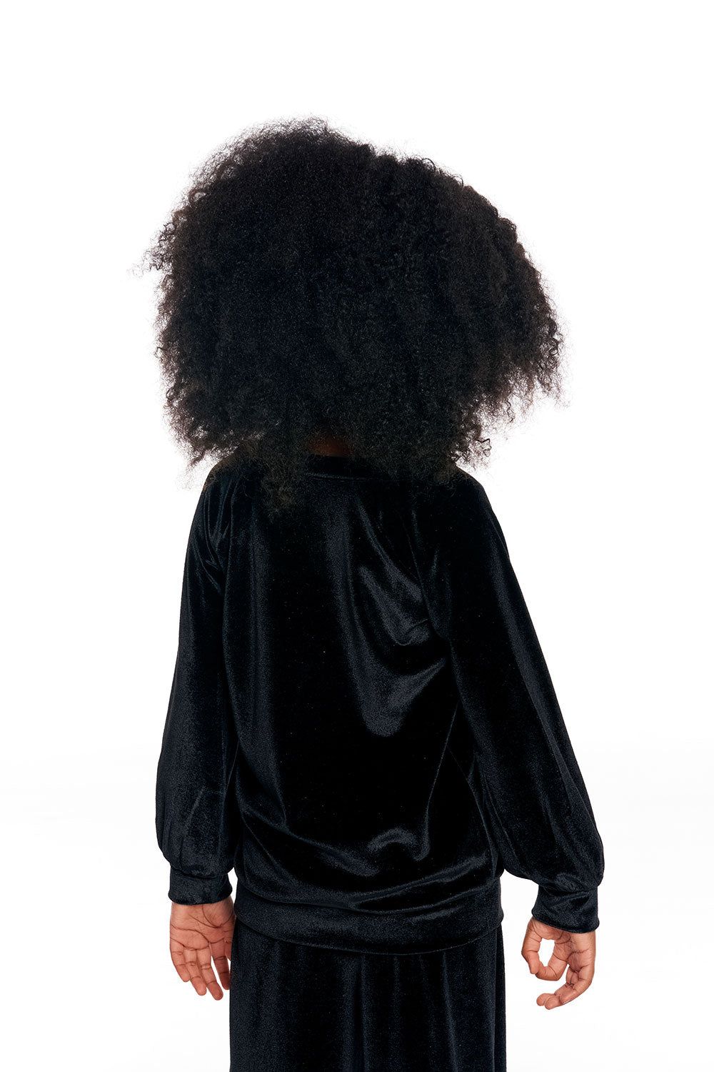 Stretch Velvet Blouson Sleeve Raglan Pullover sold by Chaser product image thumbnail 2
