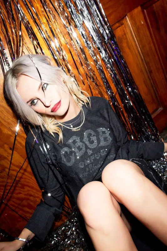 CBGB Studded Logo Long Sleeve sold by Chaser