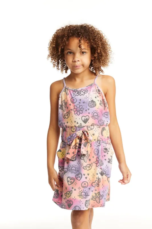 Luna Cosmic Sunset Print Mini Dress sold by Chaser