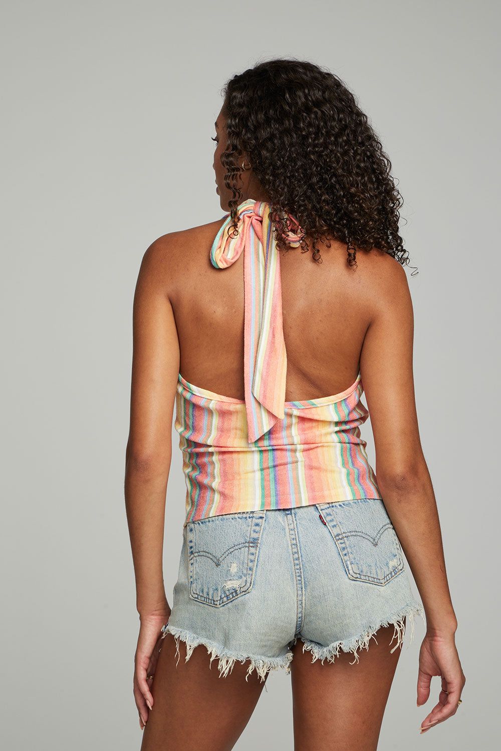 Idlewild Tank Top - Multi-Stripes sold by Chaser product image thumbnail 3
