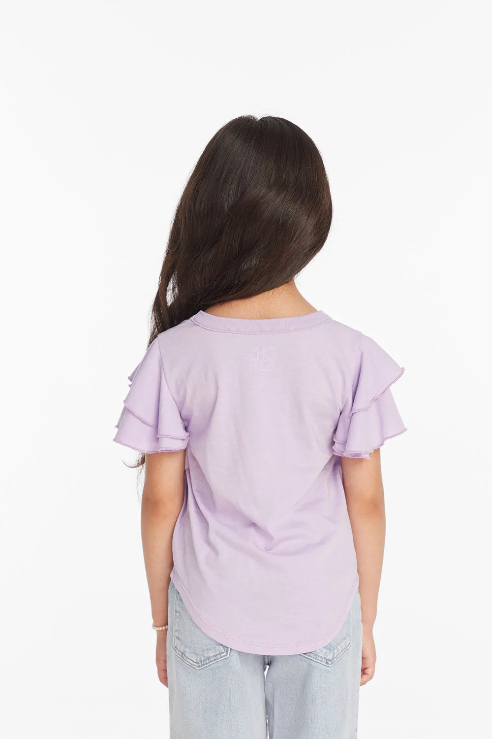 Rolling Stones Rainbow Script Girls Tee sold by Chaser product image thumbnail 4