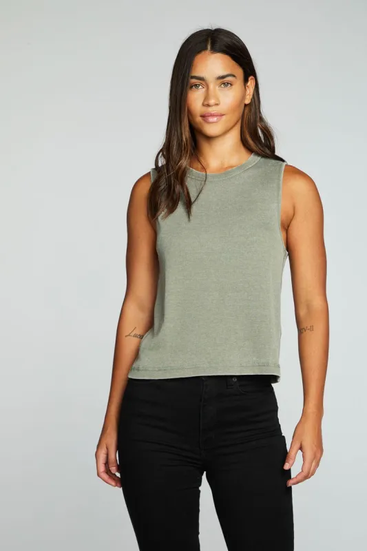 Recycled Vintage Rib Deep Armhole Muscle Tank sold by Chaser
