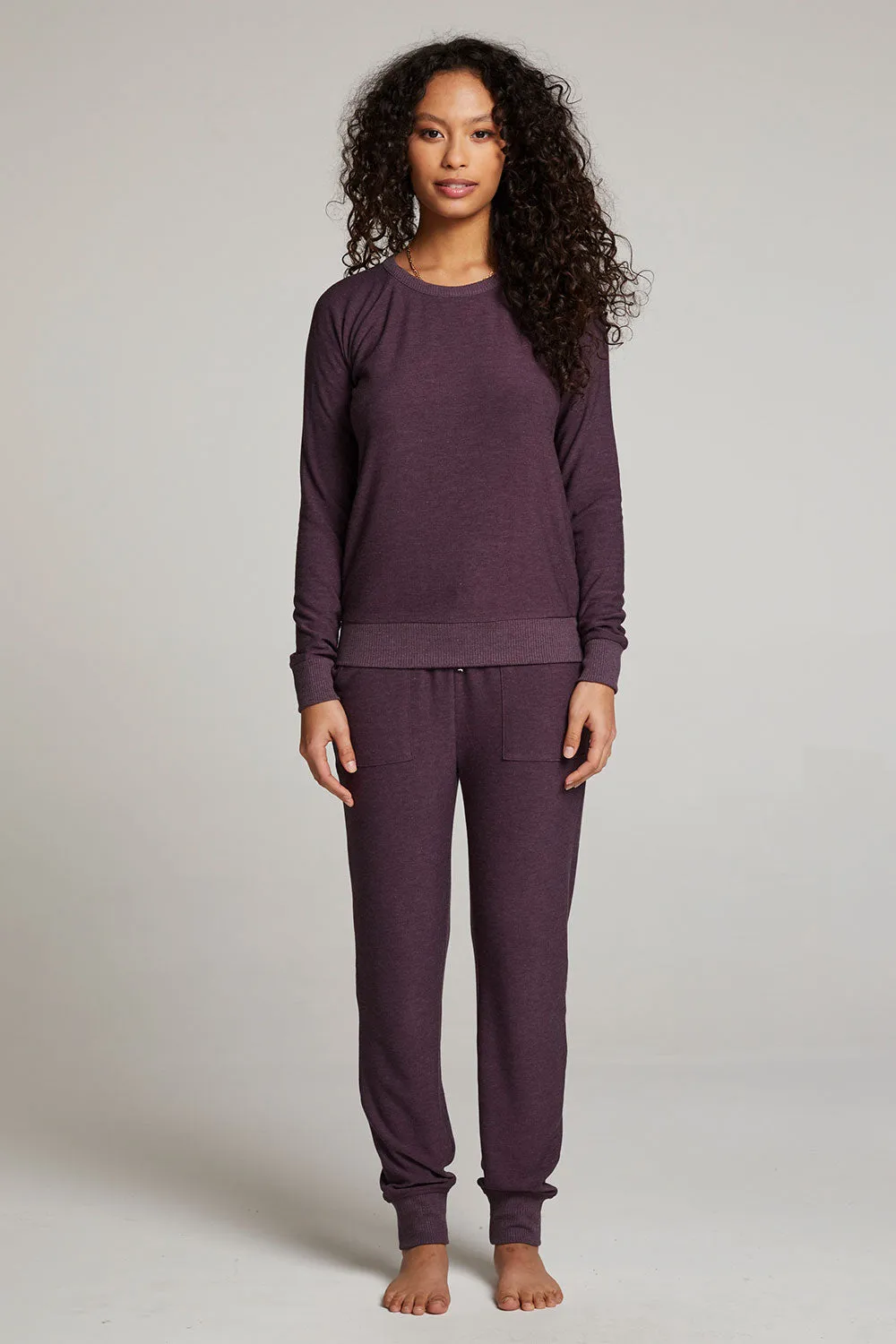 Plum Perfect Long Sleeve Raglan Pullover sold by Chaser product image thumbnail 4