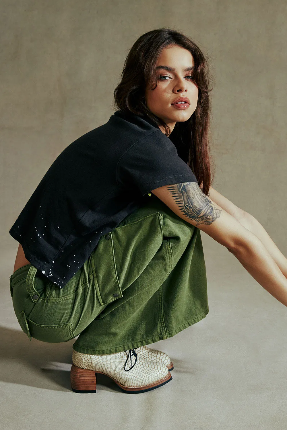 Tri Sphagnum Maxi Skirt sold by Chaser