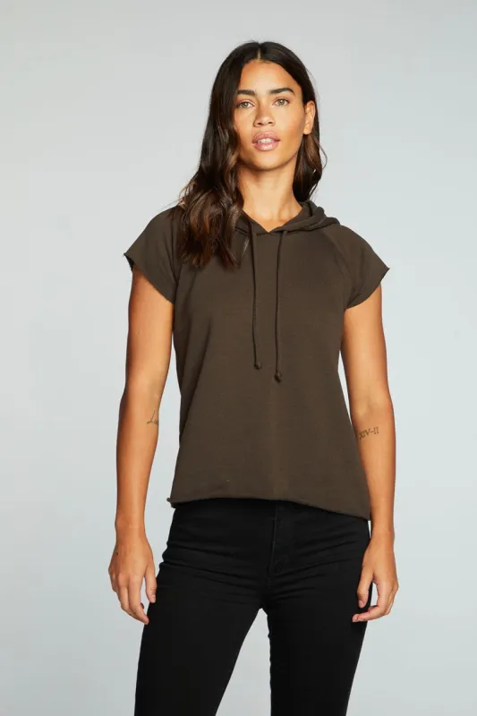 Vintage Fleece Short Sleeve Hooded Pullover sold by Chaser