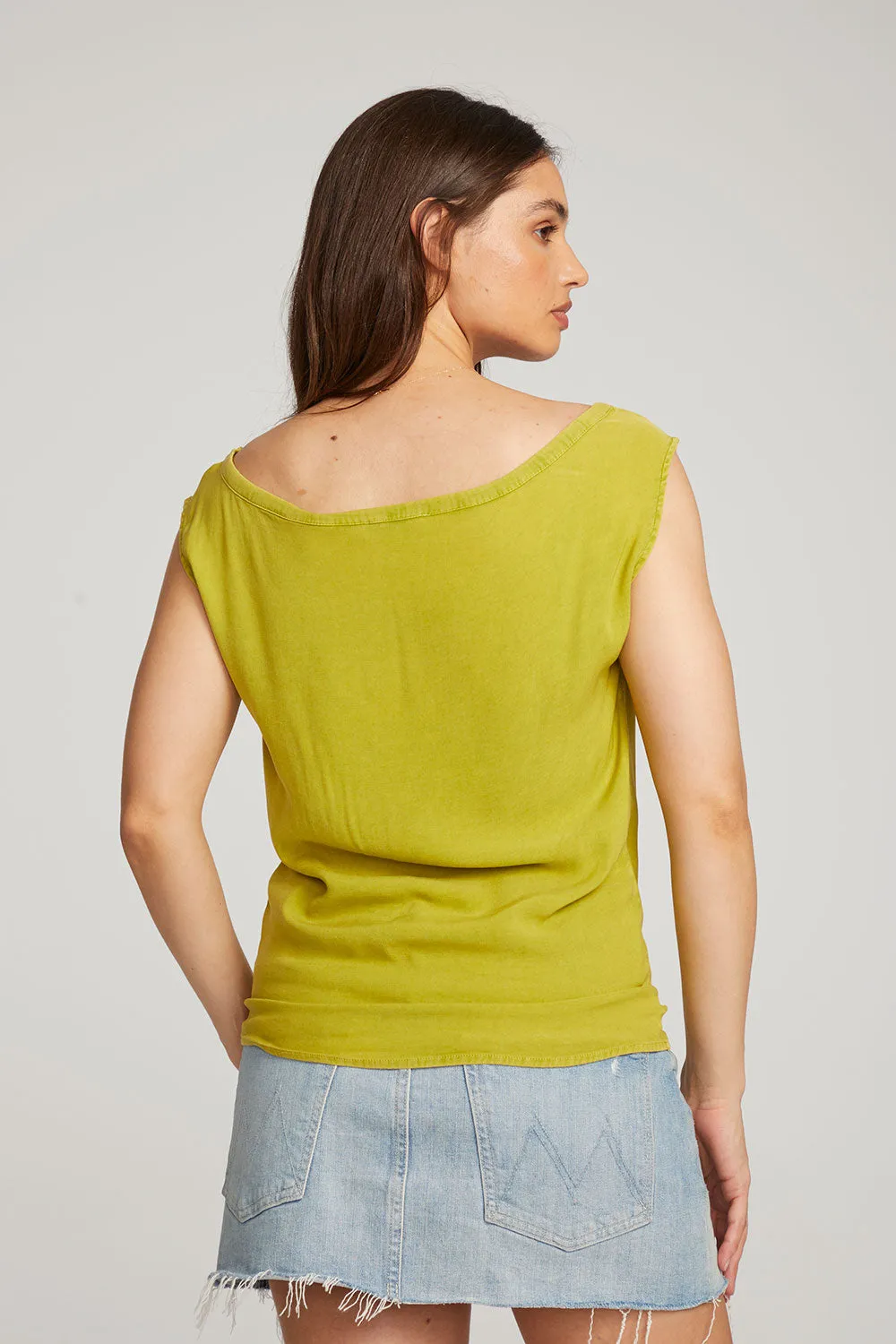 Sleeveless Citron Dolman Tee sold by Chaser product image thumbnail 3