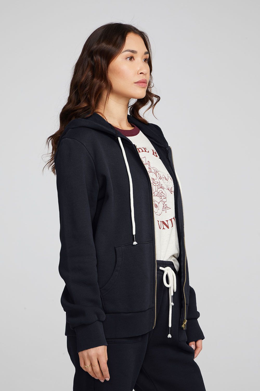 Lex Shadow Black Zip Up Hoodie sold by Chaser product image thumbnail 5