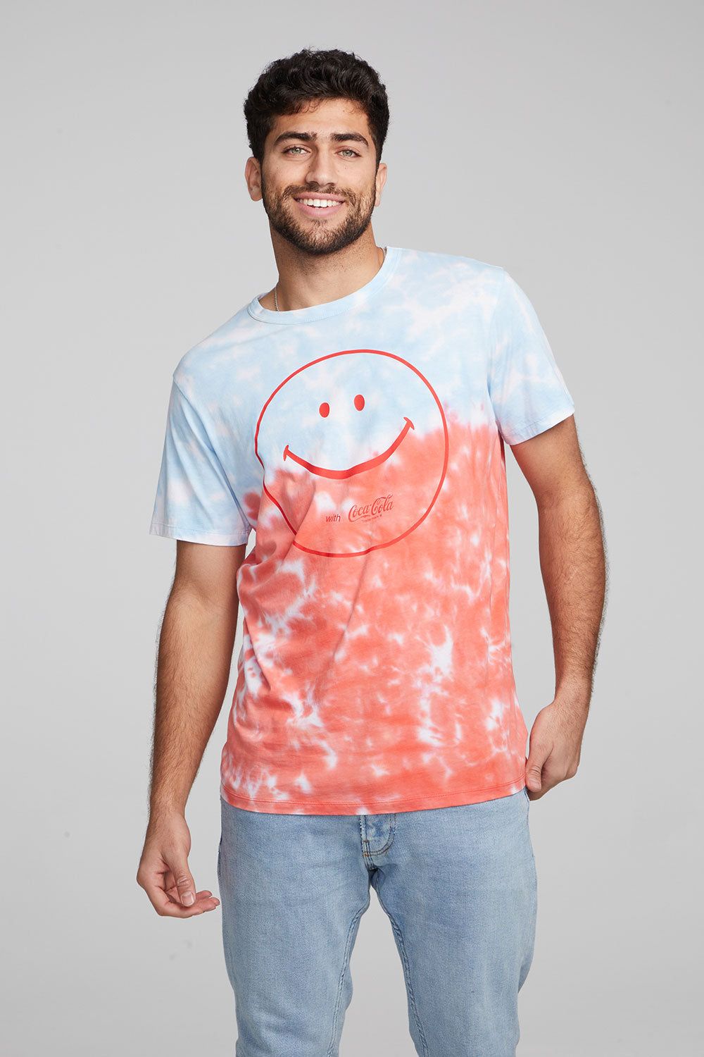 Coca-Cola Tie Dye Smile Crew Neck Tee sold by Chaser