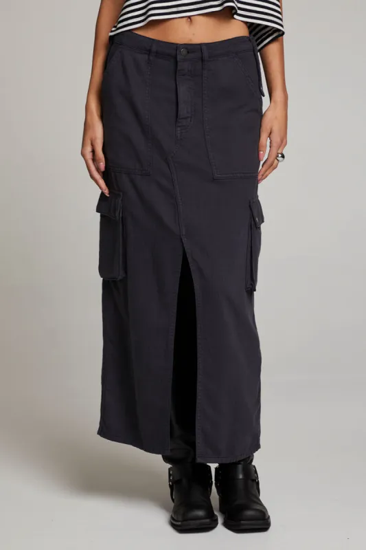 Tri Licorice Maxi Skirt sold by Chaser