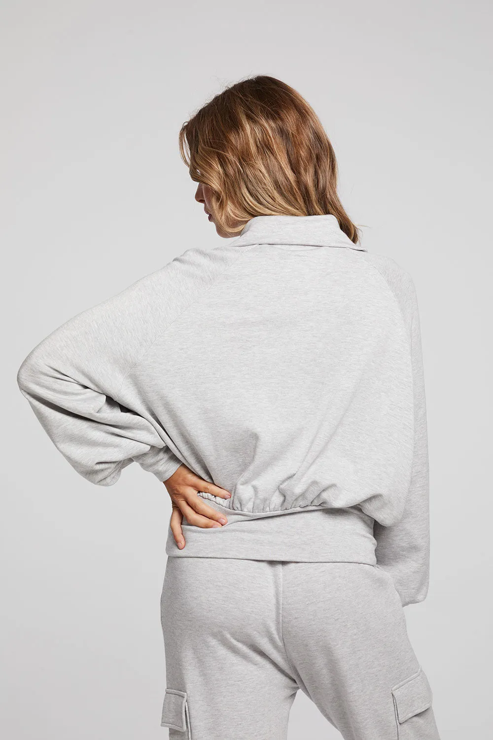 Midnight Heather Grey Half Zip sold by Chaser product image thumbnail 2