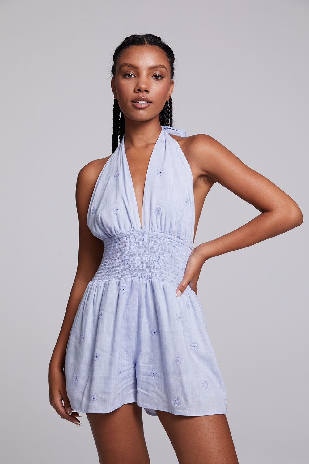 Hawk Fade Denim Blue Romper sold by Chaser product image thumbnail 4