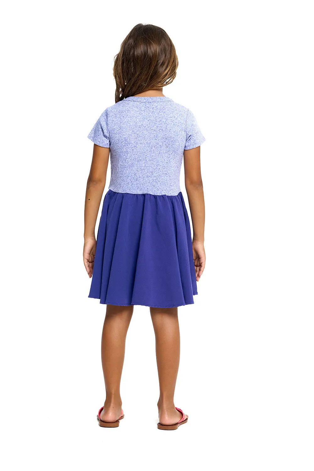 Girls Heirloom Wovens And Linen Rib Short Sleeve Twirl Dress sold by Chaser product image thumbnail 4