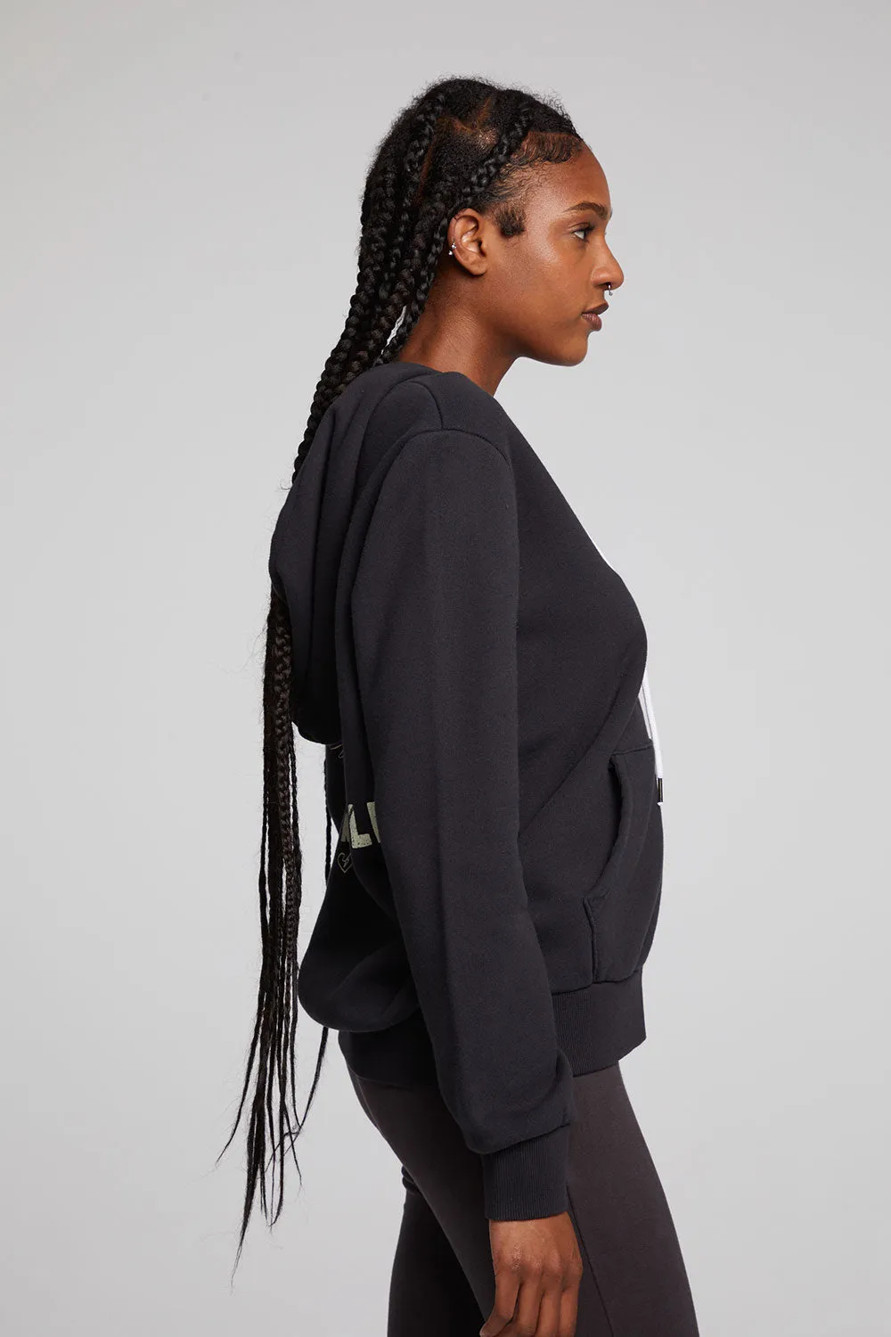 Rock n' Roll Zip Up Hoodie sold by Chaser product image thumbnail 3