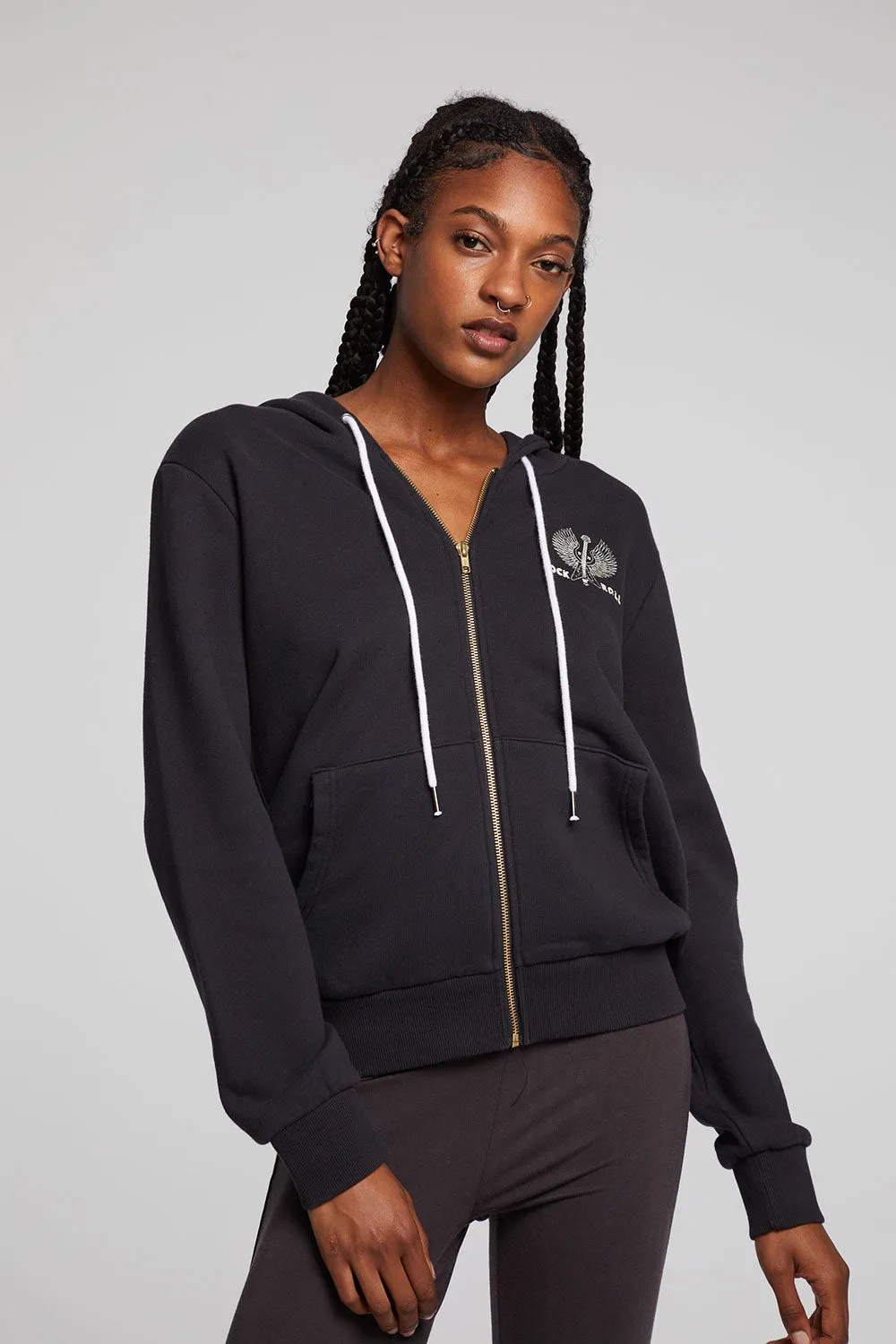 Rock n' Roll Zip Up Hoodie sold by Chaser product image thumbnail 5