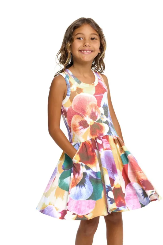 Girls Heirloom Wovens And Linen Rib Tank Twirl Dress sold by Chaser