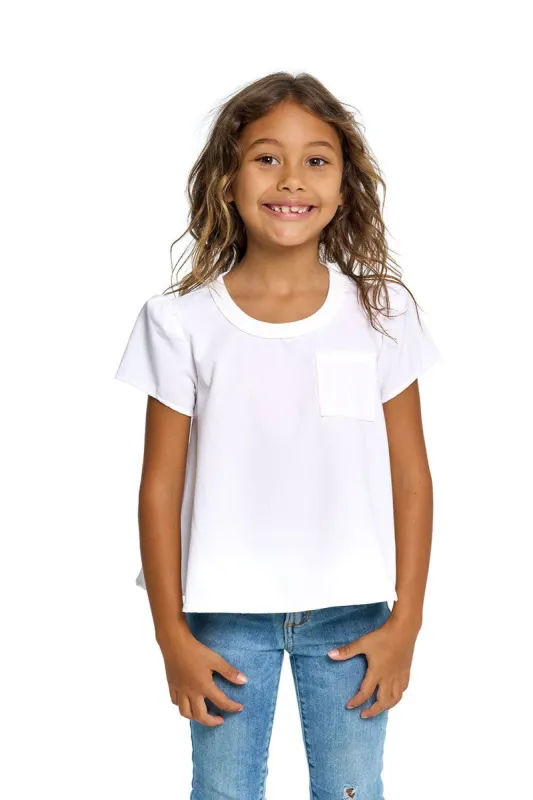 Girls Heirloom Wovens Puff Sleeve Tee made by Chaser