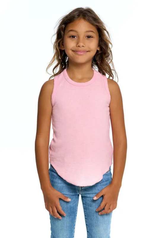 Girls Linen Rib Racer Tank sold by Chaser