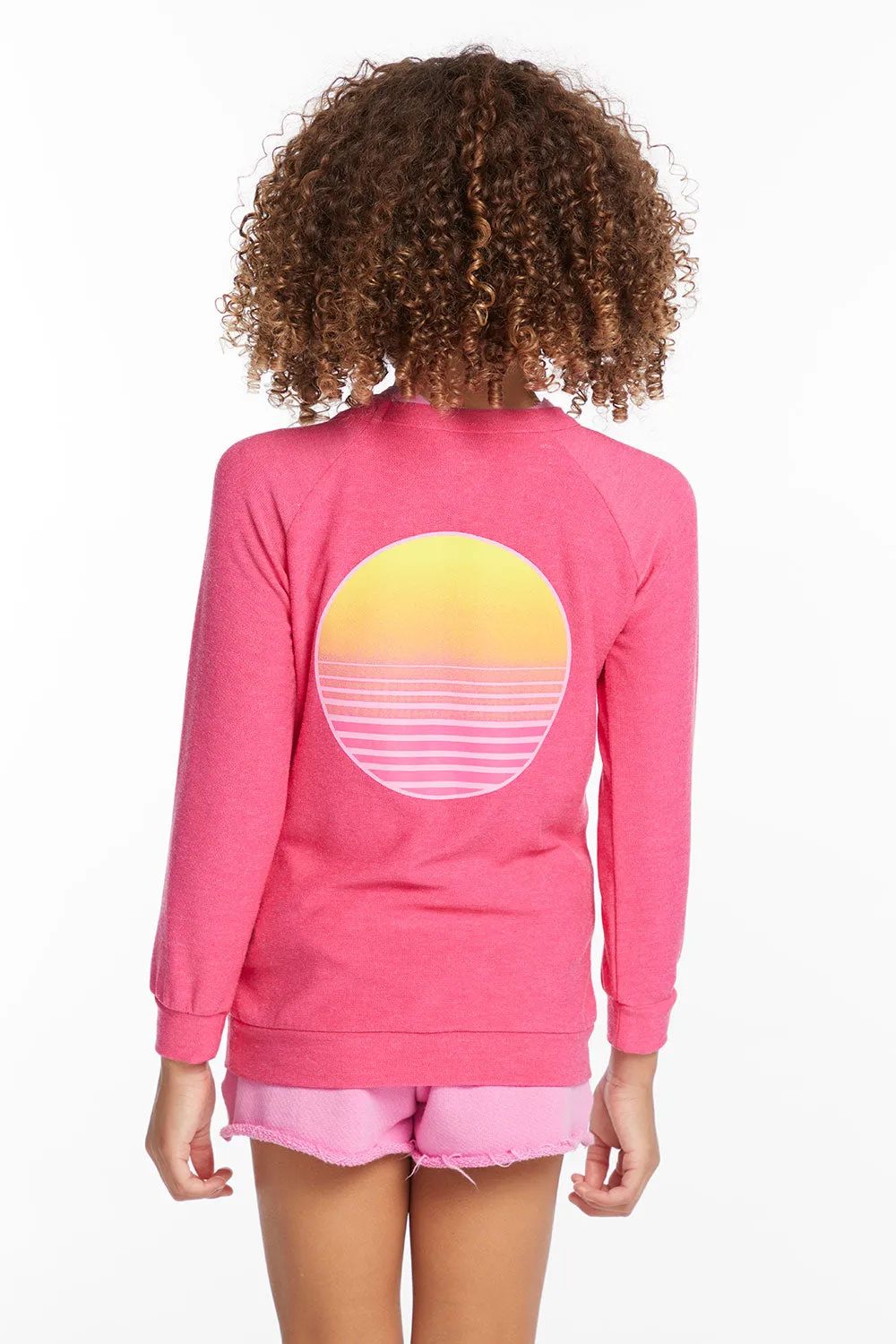 Beach Club Girls Cozy Knit Raglan Pullover sold by Chaser product image thumbnail 2