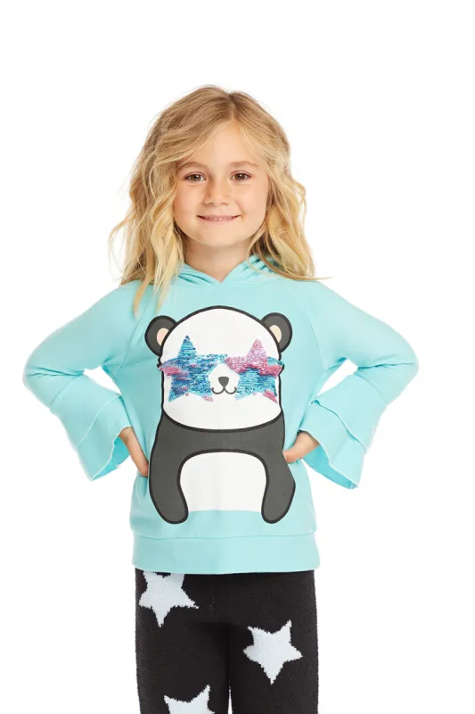 Sequin Sunnies Panda Pullover Hoodie sold by Chaser