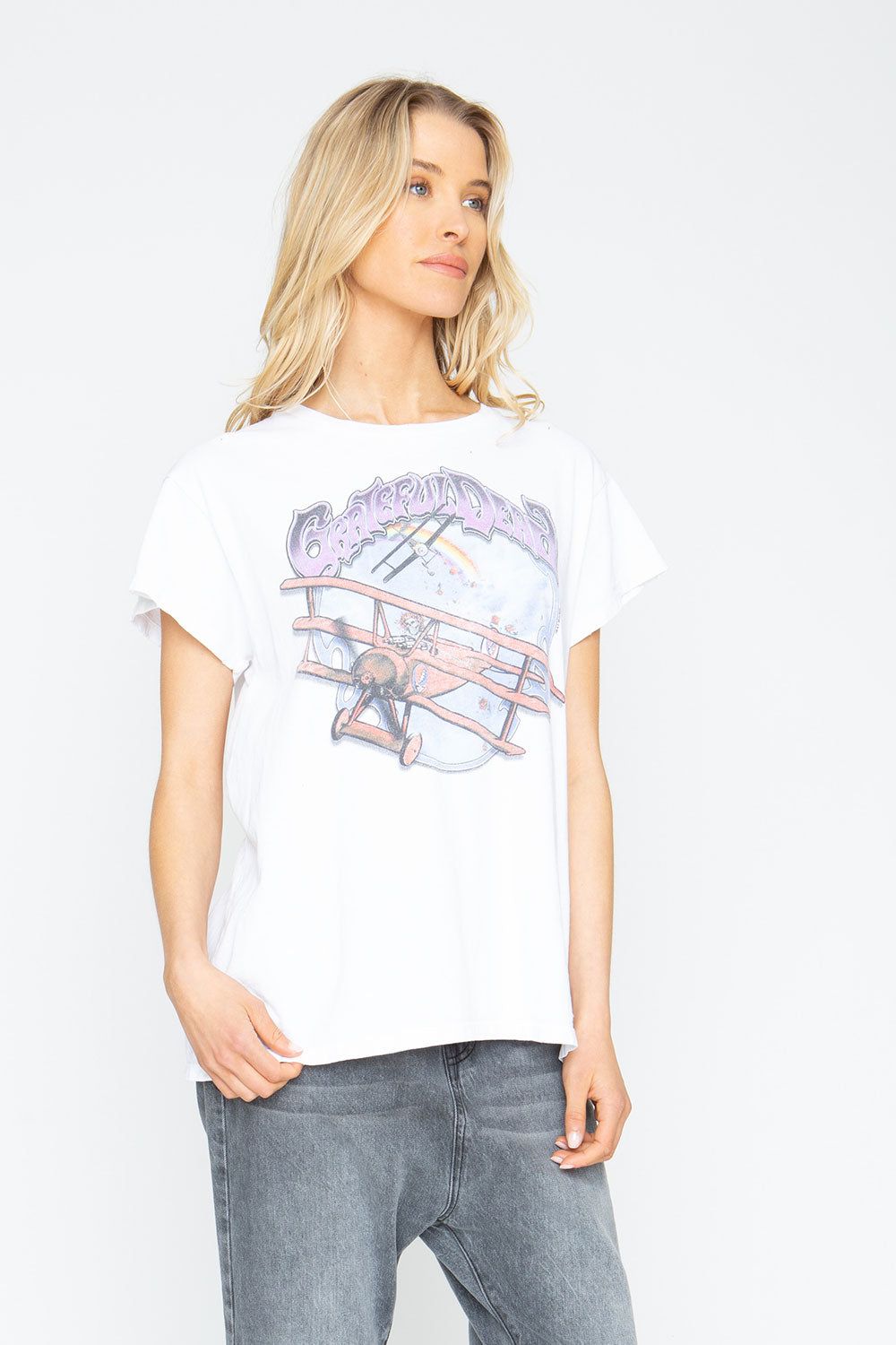 Grateful Dead "Skeleton Biplane" Crew Tee sold by Chaser product image thumbnail 3