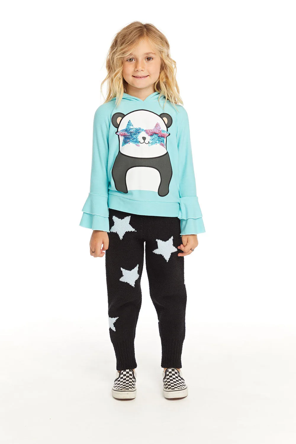 Sequin Sunnies Panda Pullover Hoodie sold by Chaser product image thumbnail 4