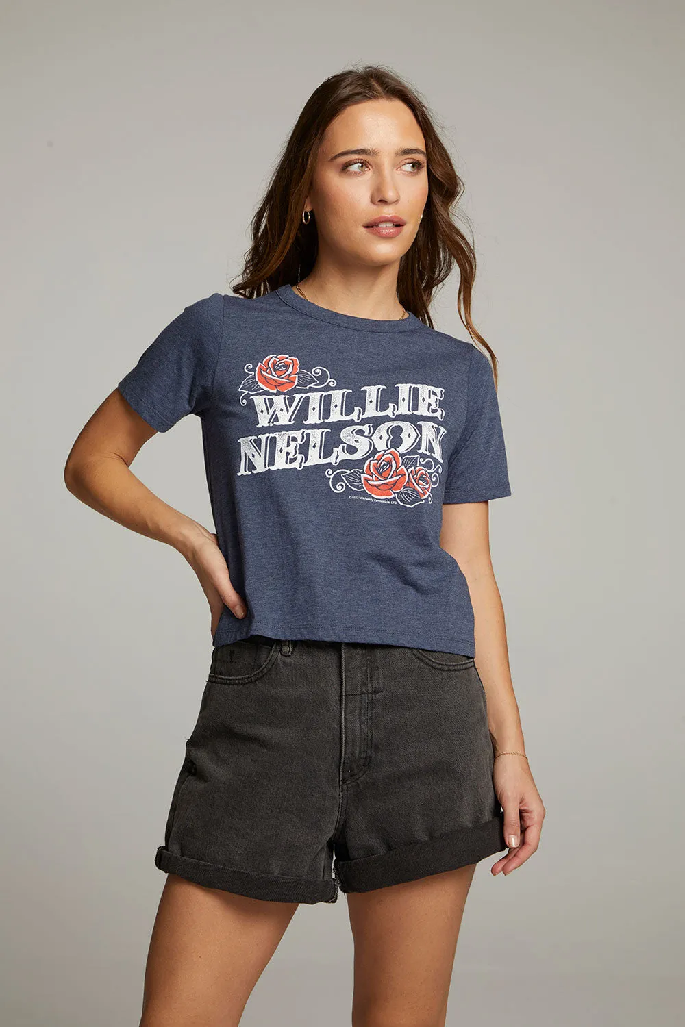 Willie Nelson Roses Tee sold by Chaser product image thumbnail 2