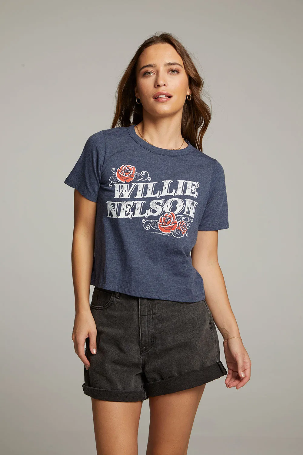 Willie Nelson Roses Tee sold by Chaser