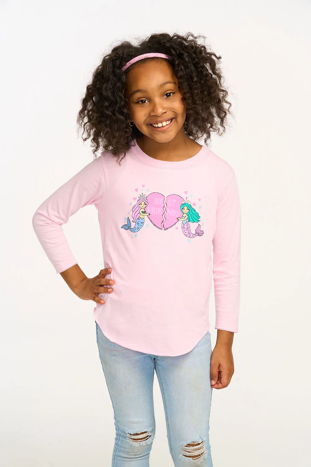 Mermaid Bestie Long Sleeve Tee sold by Chaser