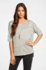 Linen Jersey Cropped Short Sleeve Boxy Hi Lo Tee sold by Chaser