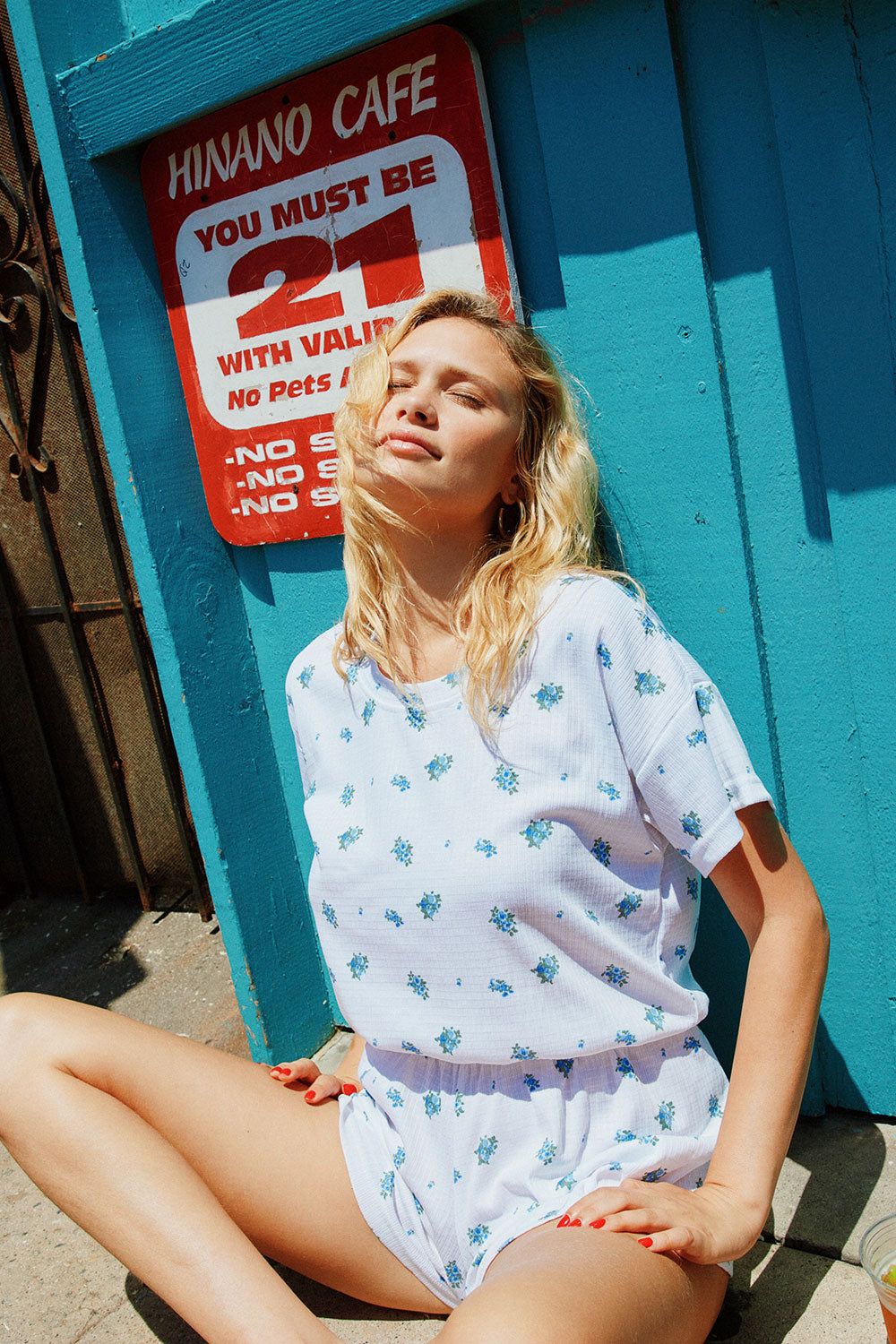 Cotton Tail Romper - Pacific Ditsy Floral Print sold by Chaser product image thumbnail 2