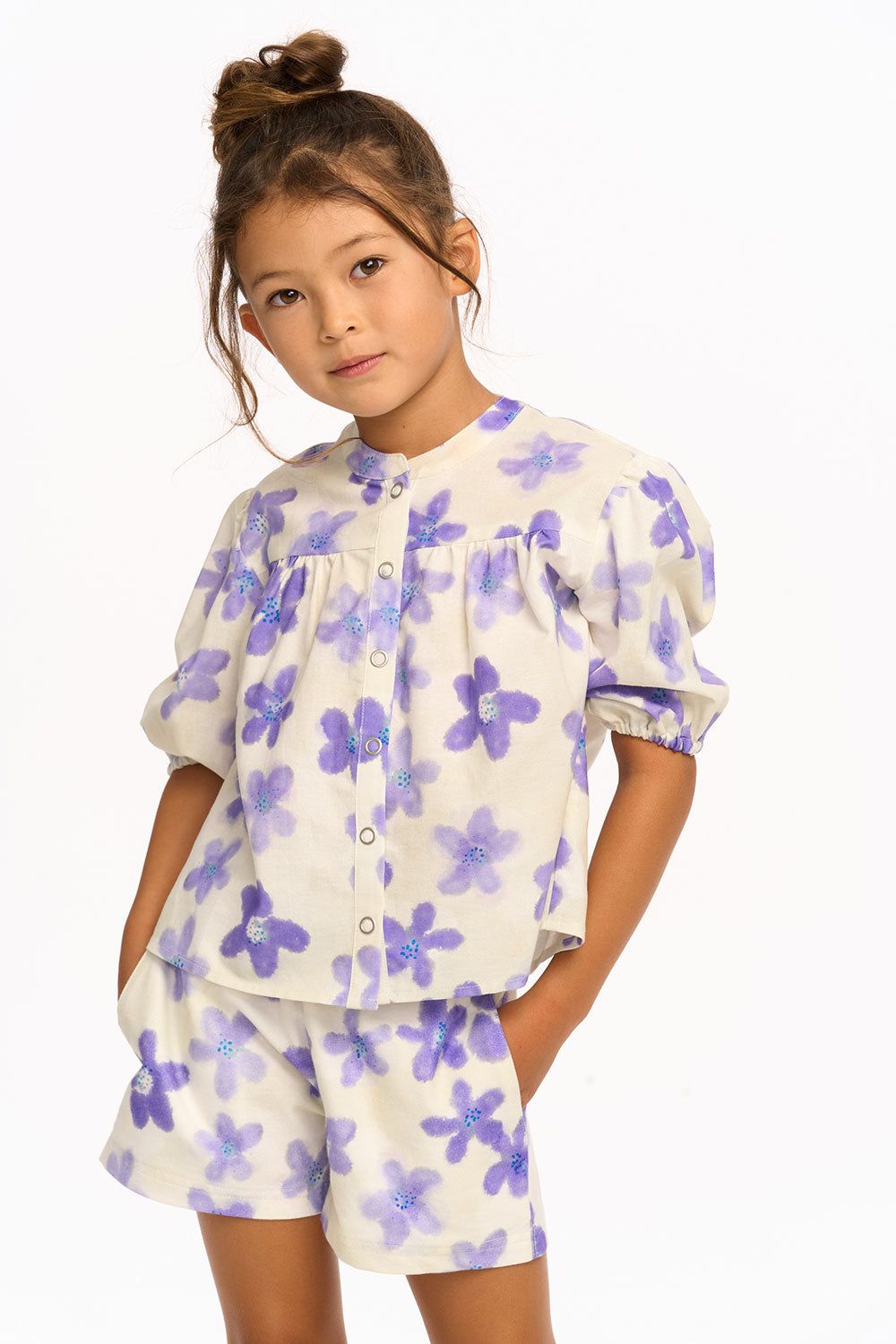 Lavender Watercolor Floral Top sold by Chaser product image thumbnail 2