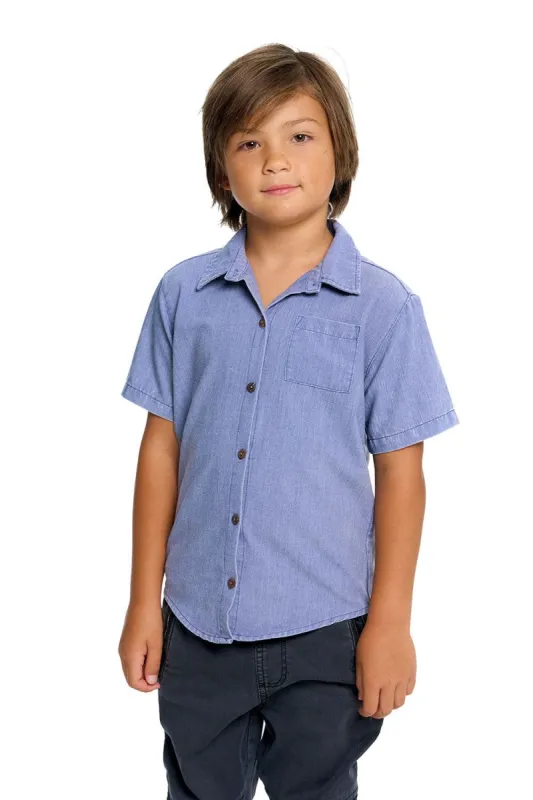 Boys Heirloom Wovens Short Sleeve Button Down Shirt sold by Chaser