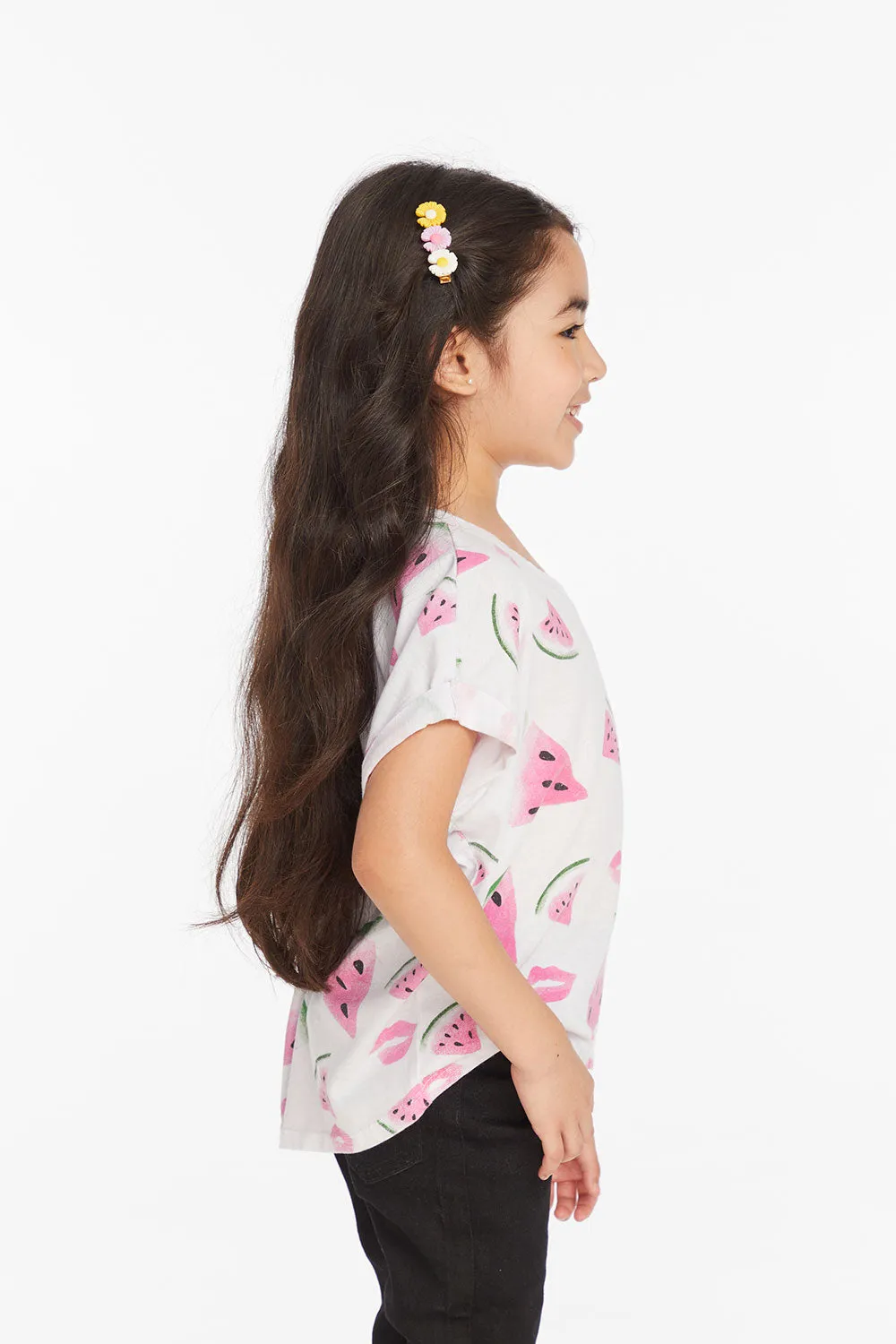 Watermelon Lips Girls Tee sold by Chaser product image thumbnail 3