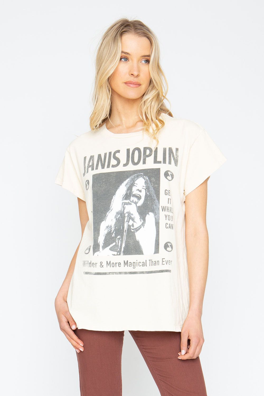 Janis Joplin "Wilder & More Magical" Crew Tee sold by Chaser product image thumbnail 5