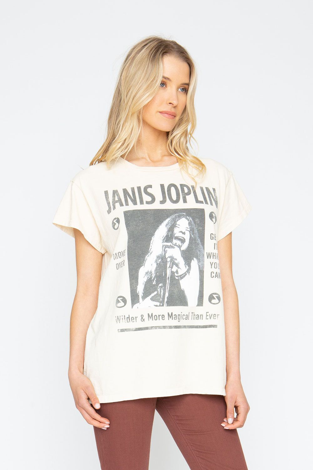 Janis Joplin "Wilder & More Magical" Crew Tee sold by Chaser product image thumbnail 2