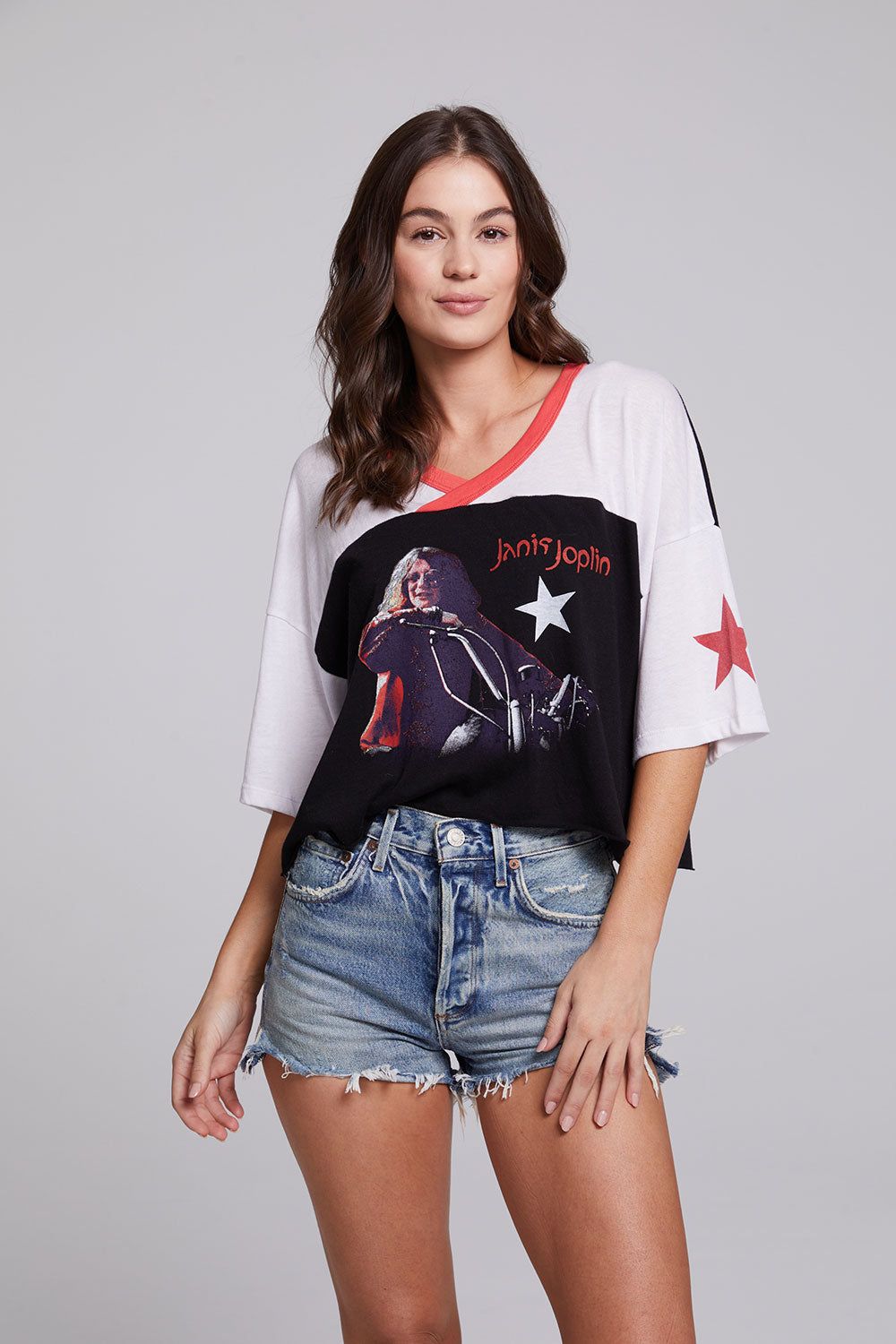 Janis Joplin Classic Motorcycle Levi Tee sold by Chaser product image thumbnail 4