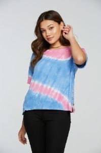 Vintage Rib Snap Side Rolled Short Sleeve Tee sold by Chaser