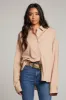 Ezra Warm Taupe Button Up sold by Chaser