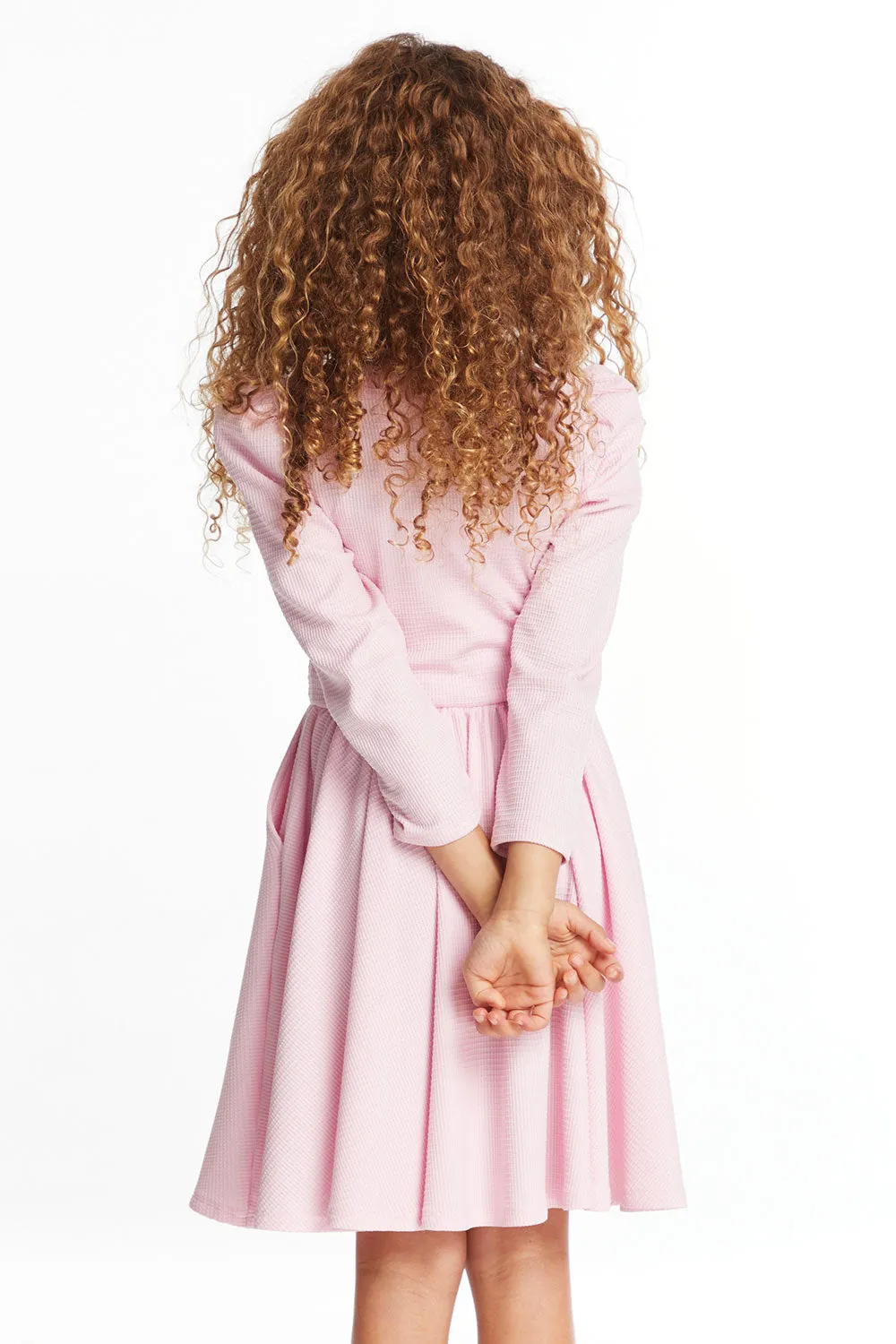 Puff Girls Long Sleeve Ribbon Dress with Twirl Skirt sold by Chaser product image thumbnail 2