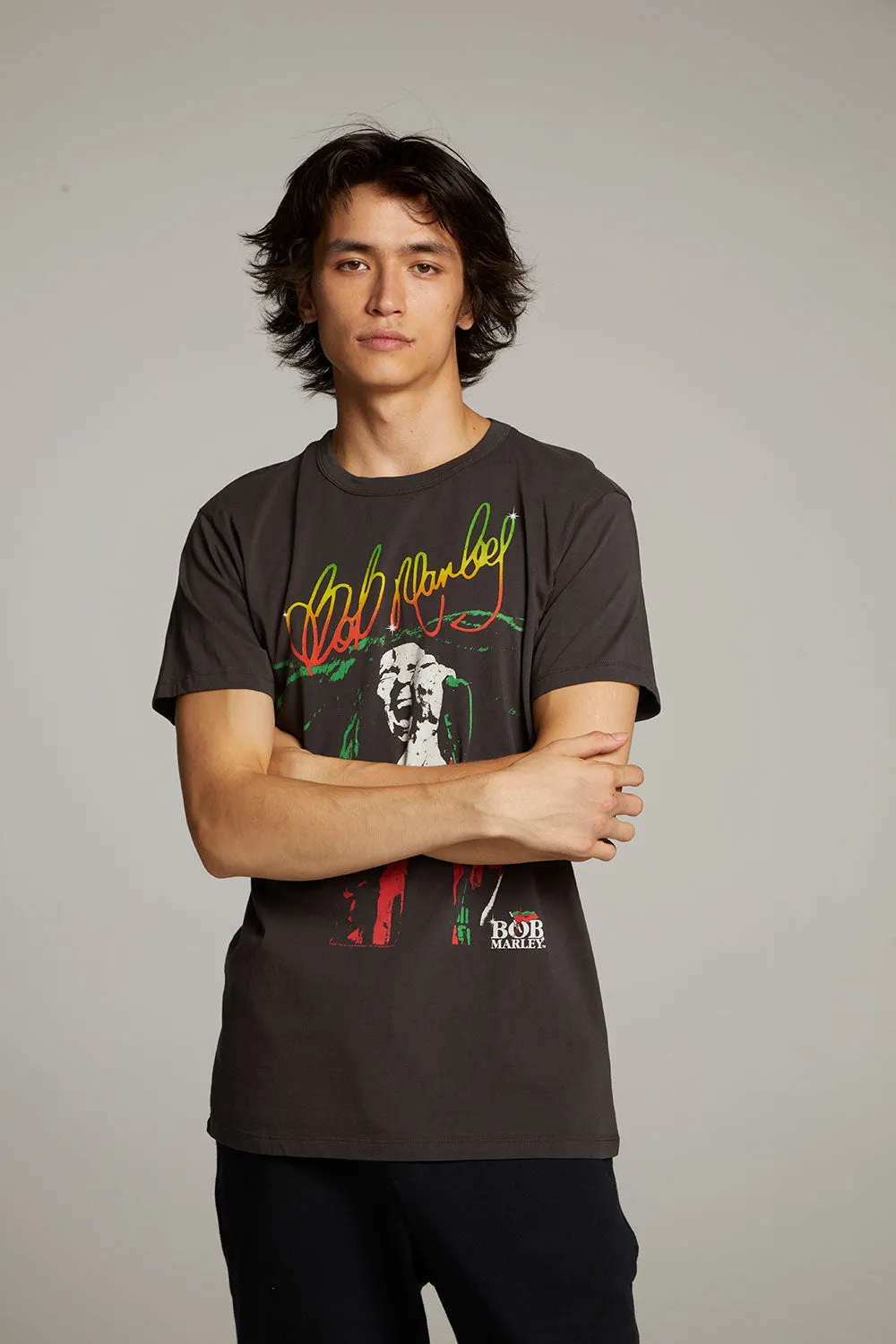 Bob Marley Live On Stage Crew Neck Tee sold by Chaser product image thumbnail 2