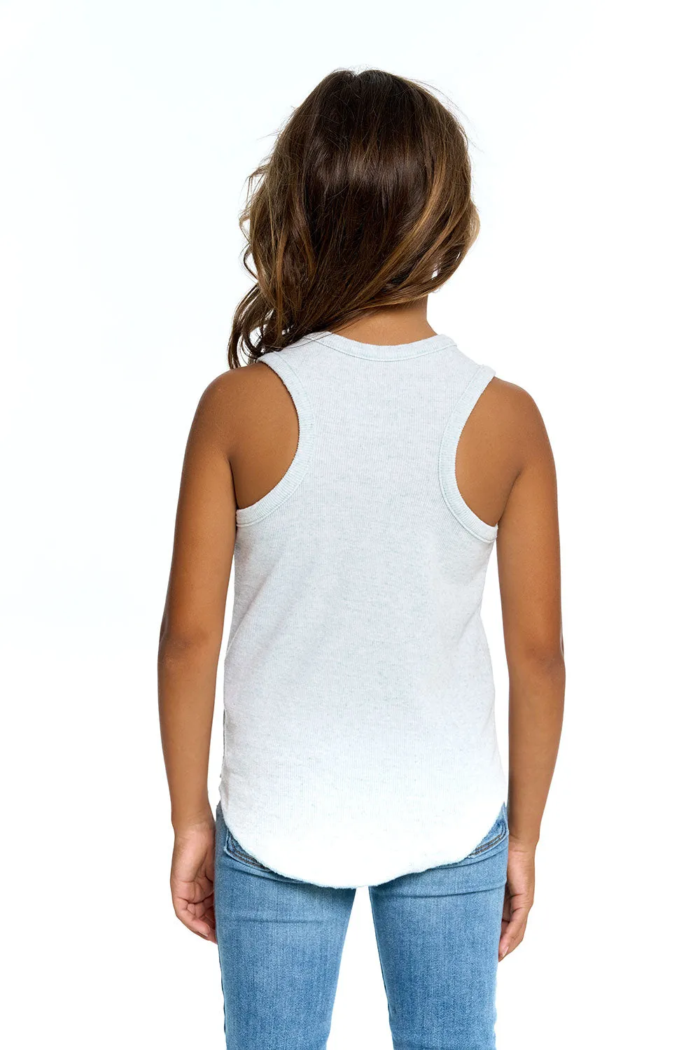 Girls Linen Rib Racer Tank sold by Chaser product image thumbnail 3