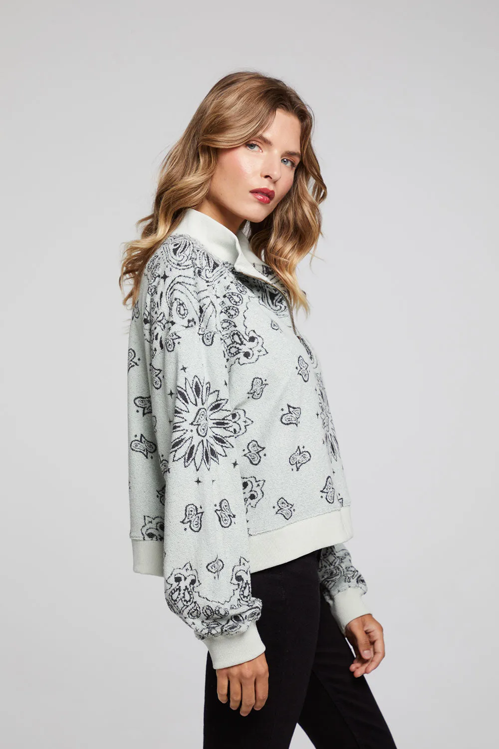 Stella matcha Half Zip Pullover sold by Chaser product image thumbnail 3