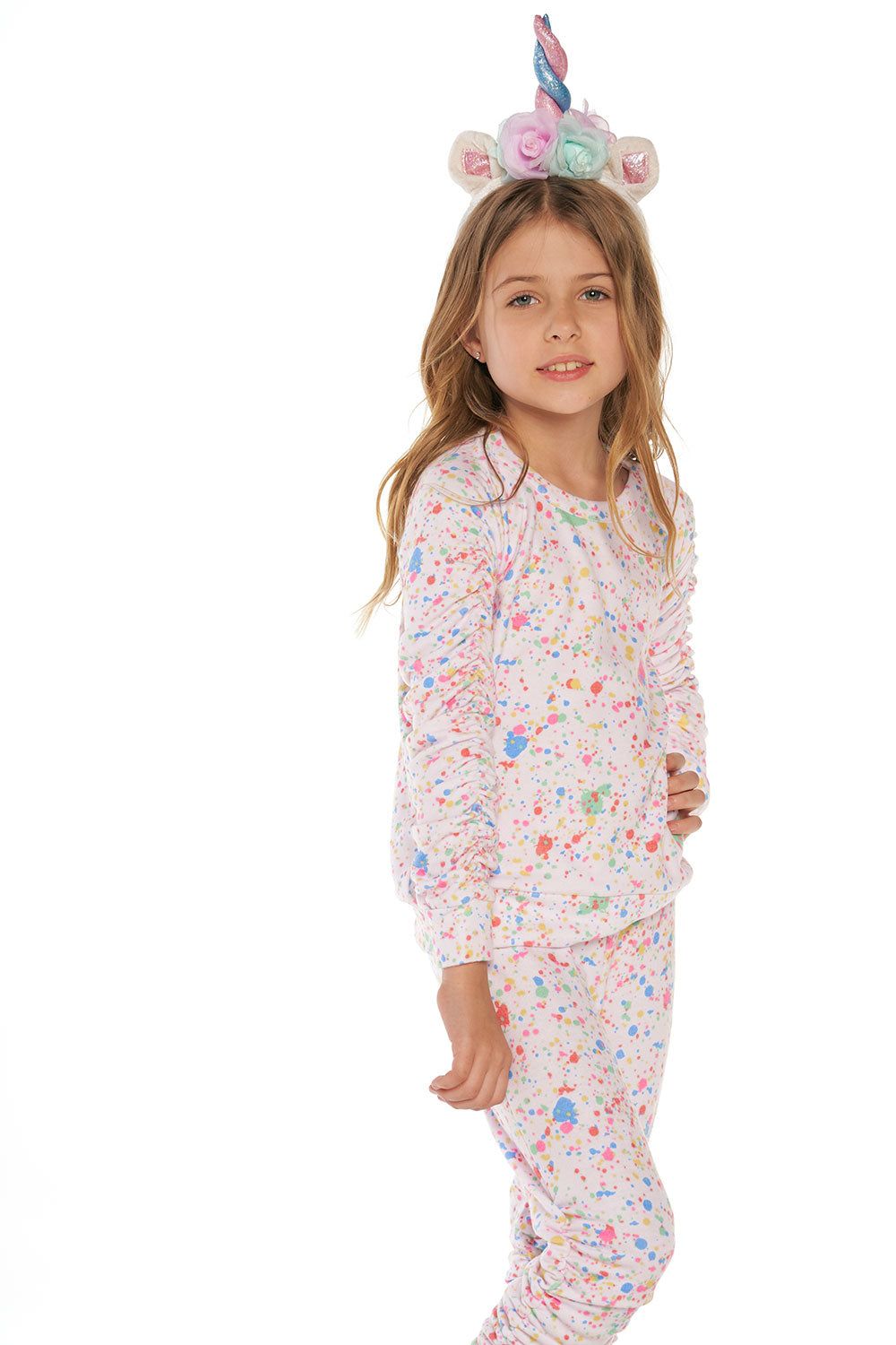 Girls Rpet Bliss Knit Shirred Long Sleeve Pullover sold by Chaser product image thumbnail 3