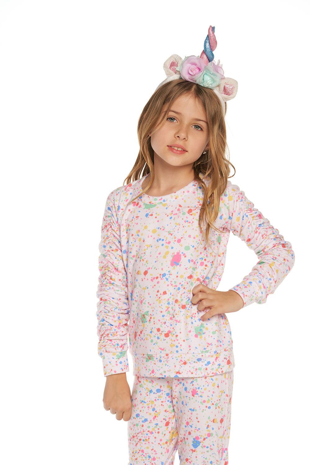 Girls Rpet Bliss Knit Shirred Long Sleeve Pullover sold by Chaser product image thumbnail 4