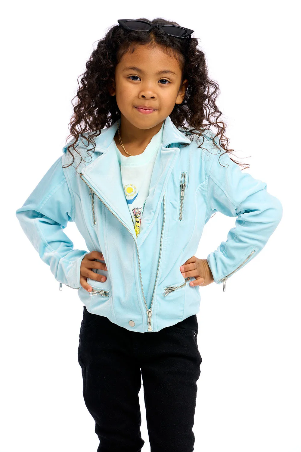 Stretch Velvet Moto Jacket sold by Chaser product image thumbnail 4