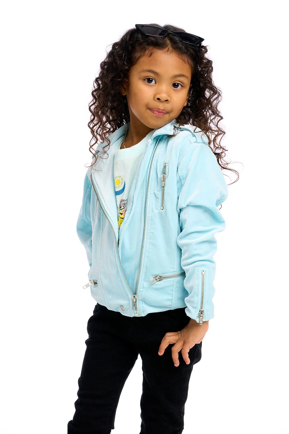 Stretch Velvet Moto Jacket sold by Chaser product image thumbnail 3