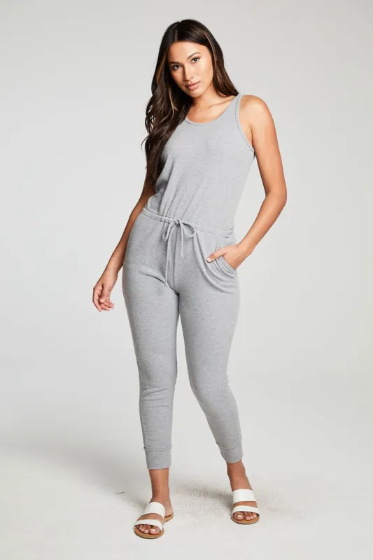 Recycled Cozy Rib Low Back Tank Jumpsuit made by Chaser