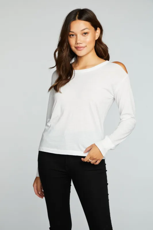 Recycled Vintage Jersey Vented Long Sleeve Drop Shoulder Crew Neck sold by Chaser