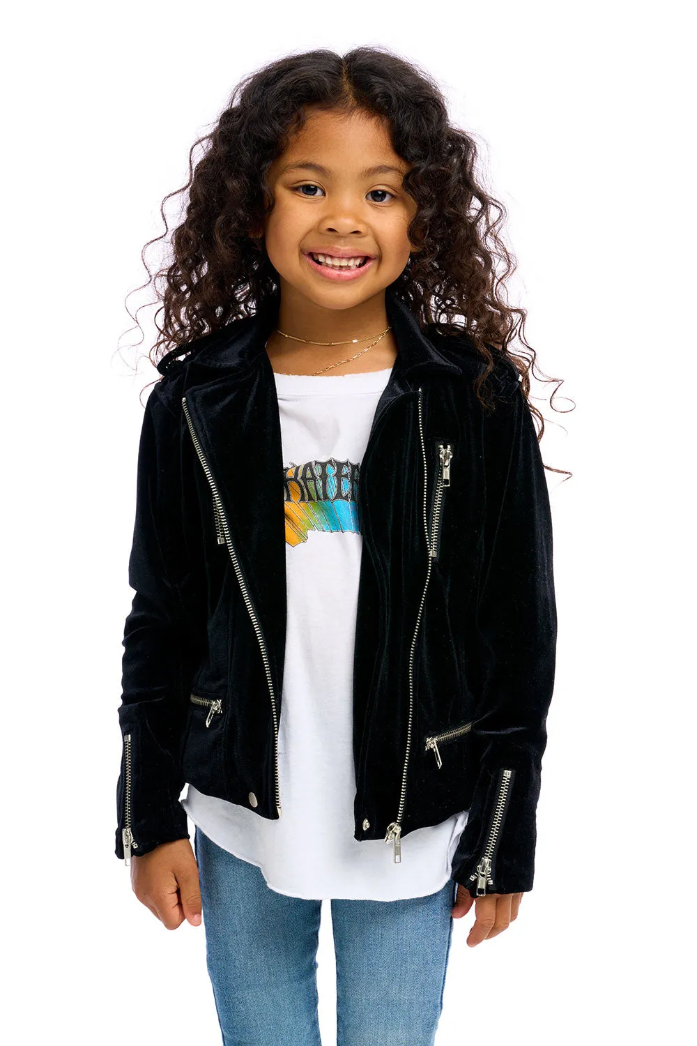 Stretch Velvet Moto Jacket sold by Chaser