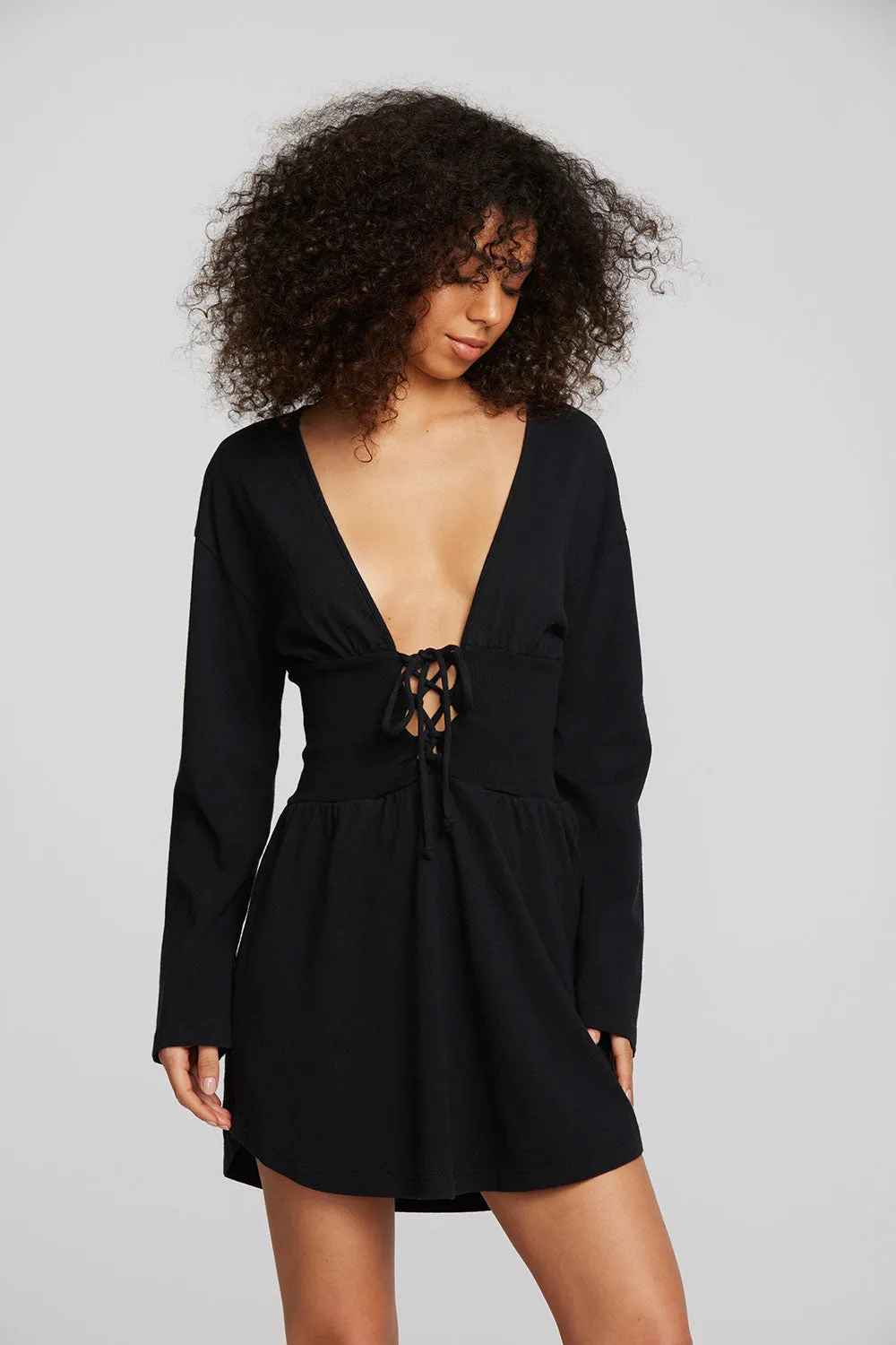 Coast Cotton Jersey Long Sleeve Mini Dress sold by Chaser product image thumbnail 4